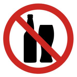 No glass allowed on site